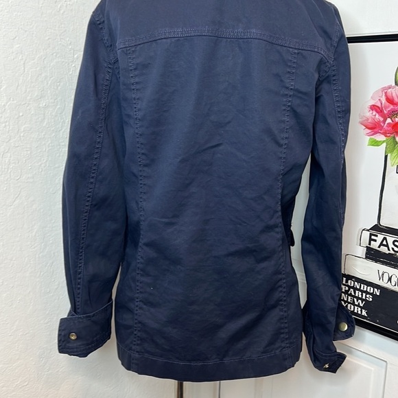 J. Crew Navy Hooded Twill Jacket Size S - Picture 6 of 9